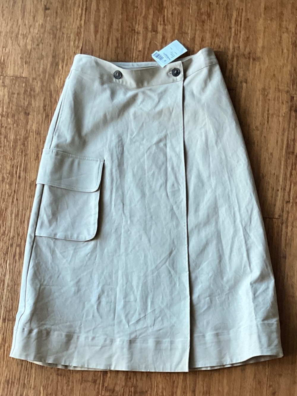 Nordstrom Beige A-Line Skirt with Side Cargo Pocket